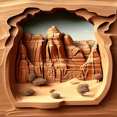 3D model Al Ula in in Saudi Arabia (STL)